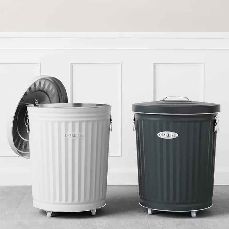 日本 OBAKETSU 手工製附輪垃圾桶 33L 儲物桶 收納桶