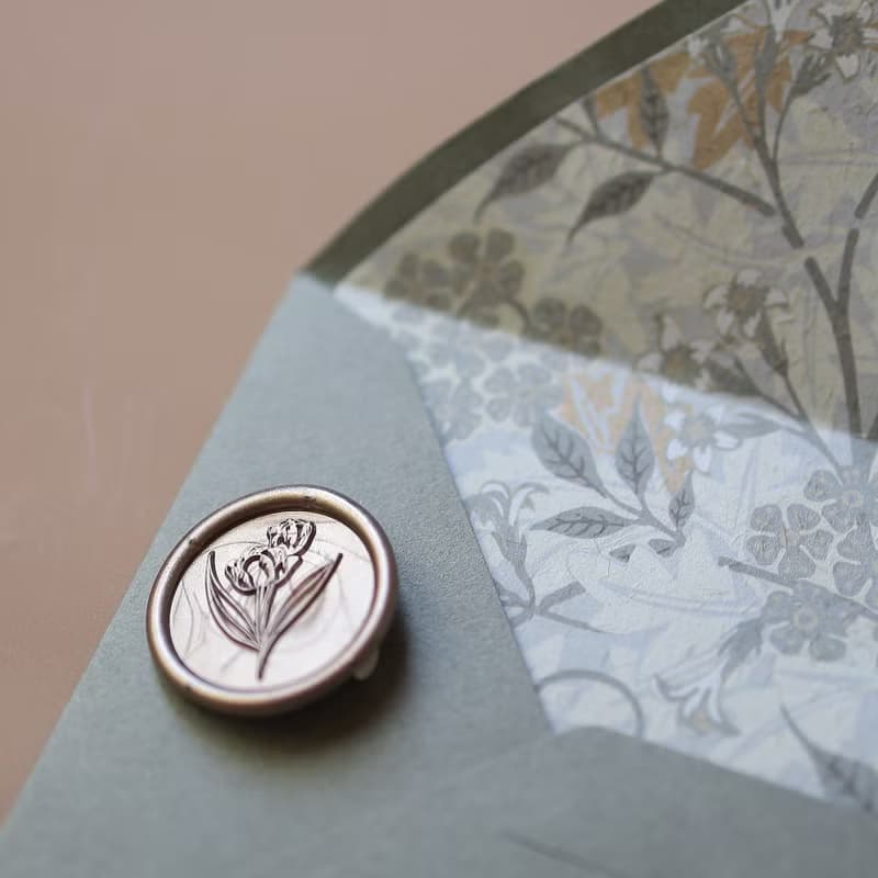 Before I Say It 手寫告白信封信紙套組 莫蘭迪灰藍色