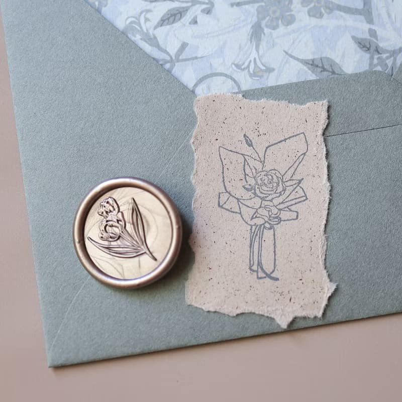 Before I Say It 手寫告白信封信紙套組 莫蘭迪灰藍色