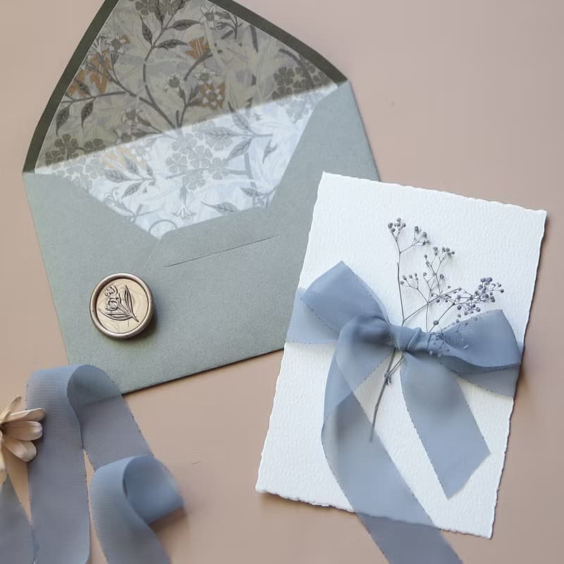 Before I Say It 手寫告白信封信紙套組 莫蘭迪灰藍色