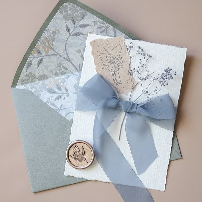 Before I Say It 手寫告白信封信紙套組 莫蘭迪灰藍色