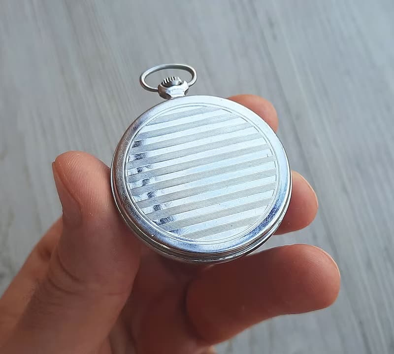 Soviet pocket watch Molnija 3602 - wind up mechanic retro mens watch USSR
