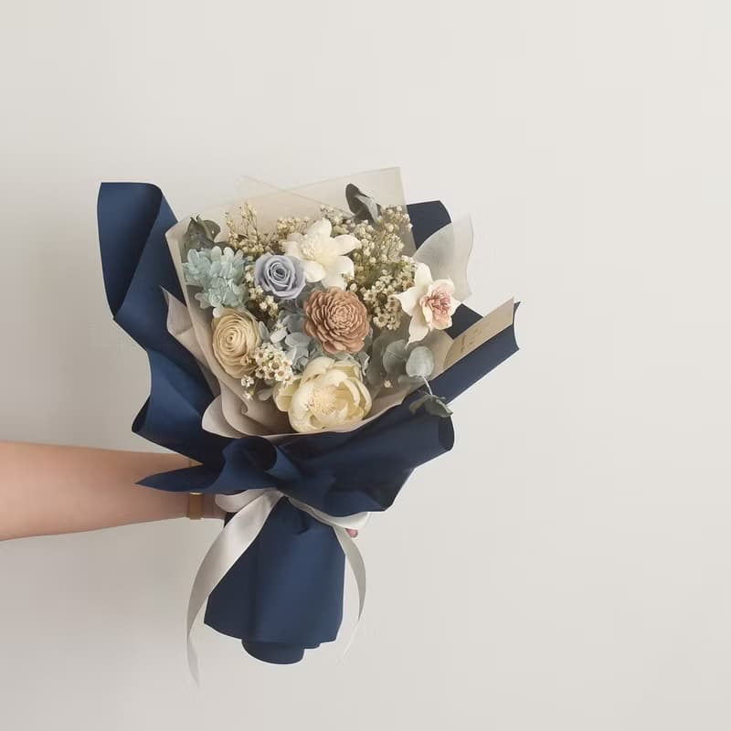 /青春花束/生日 畢業 乾燥花 永生花 乾燥花 七夕 情人節 玫瑰