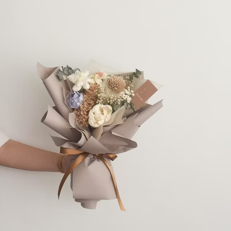 /青春花束/生日 畢業 乾燥花 永生花 乾燥花 七夕 情人節 玫瑰