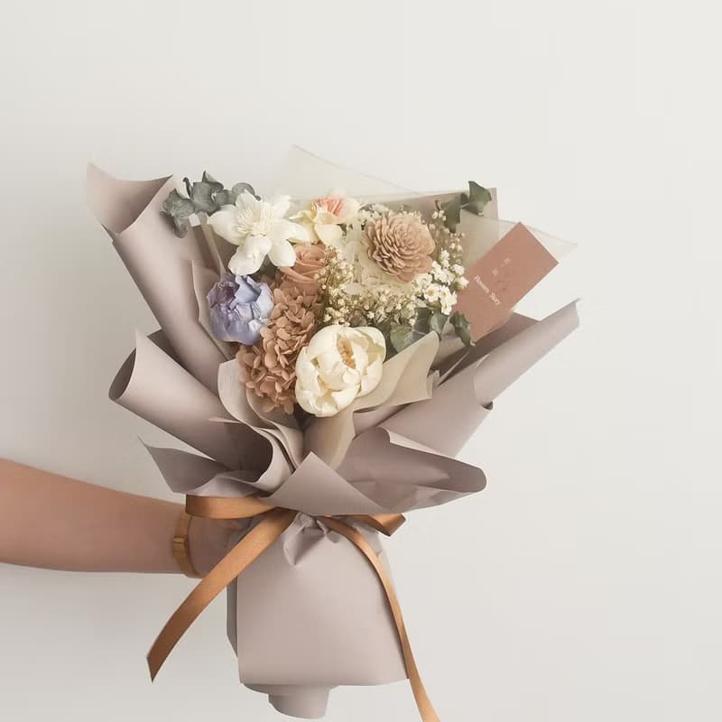 /青春花束/生日 畢業 乾燥花 永生花 乾燥花 七夕 情人節 玫瑰
