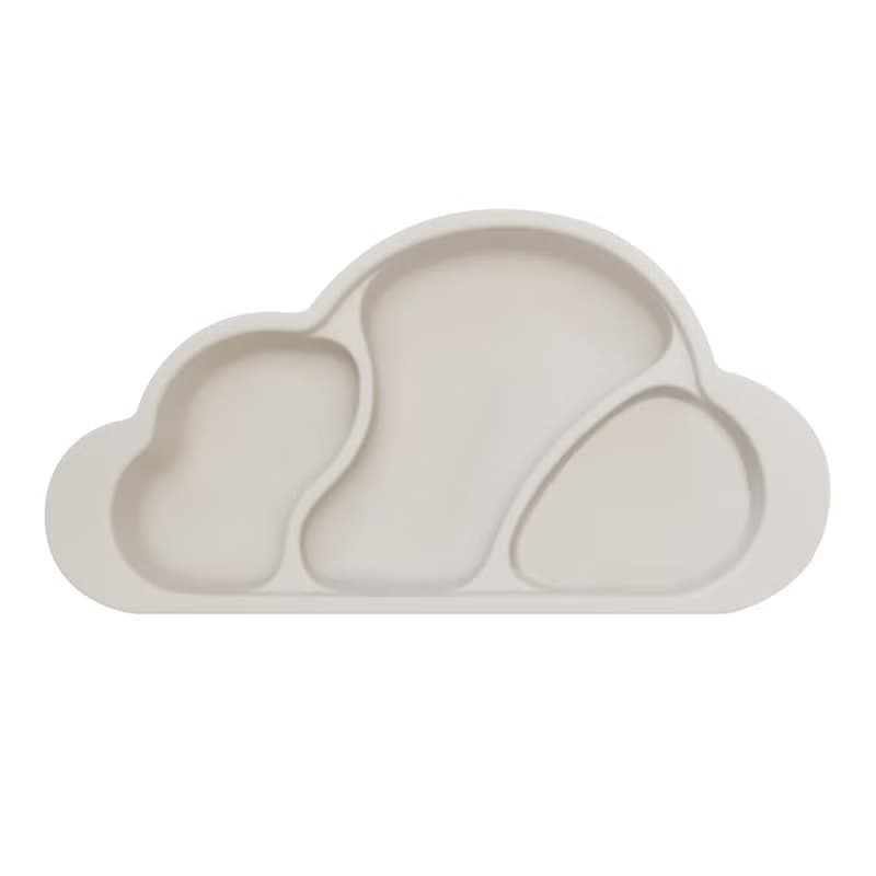 韓國【Mother's Corn】雲朵分隔矽膠餐盤(天空灰)
