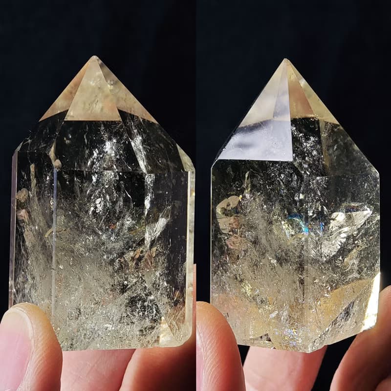 彩虹光黃水晶七星陣 財富之石 招財 晶球 晶柱 禮物 收藏 獨家