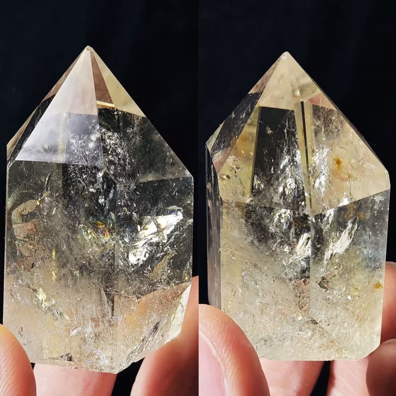 彩虹光黃水晶七星陣 財富之石 招財 晶球 晶柱 禮物 收藏 獨家