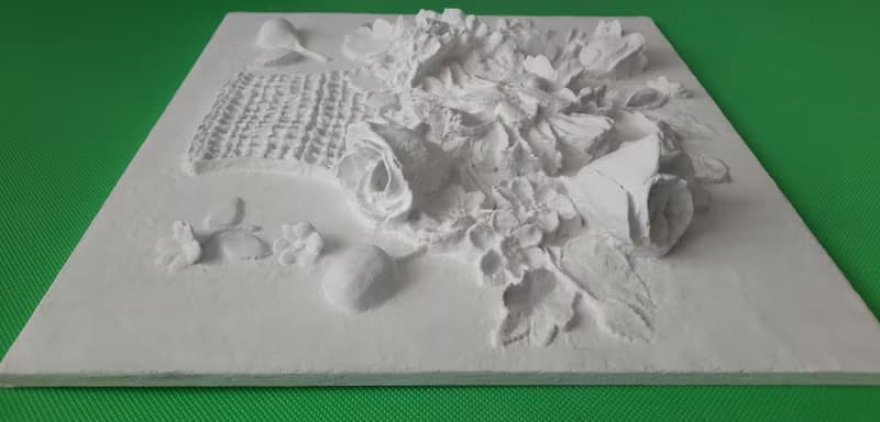 白花牆藝術 3d 雕塑巴洛克式牆藝術 花籃 花牆板 石膏牆藝術 浮雕