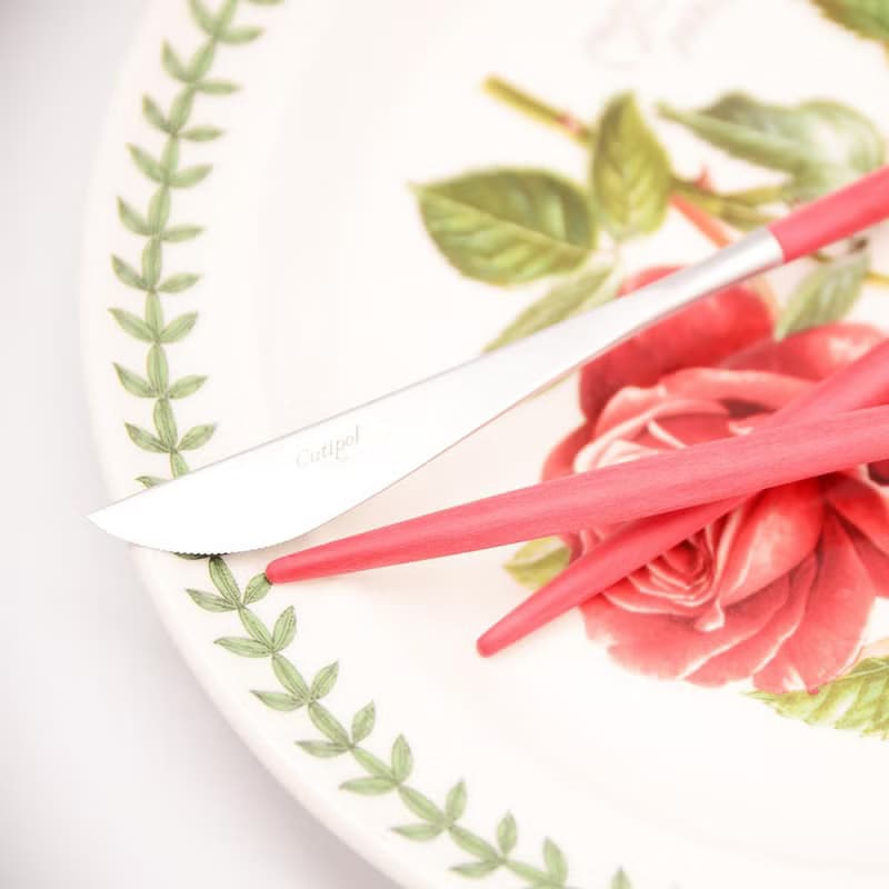 葡萄牙Cutipol GOA系列紅柄22cm主餐刀