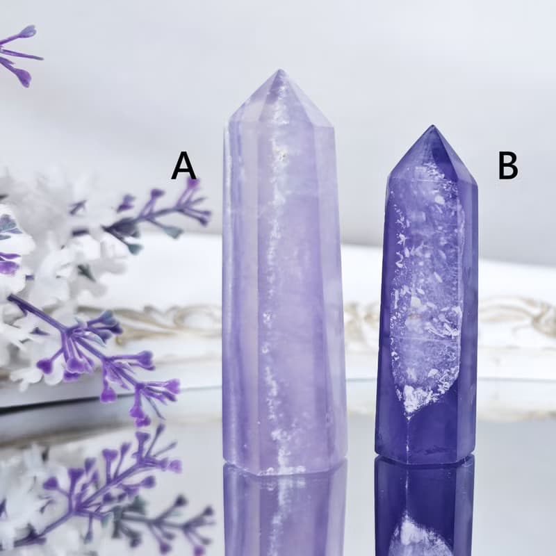 稀有雪花紫螢石 收藏 智慧 事業成功 招財 晶柱 單品 禮物 獨家