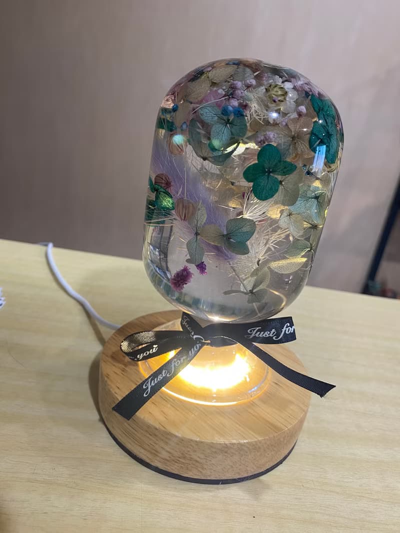 浮油花水晶球+花盆擴香禮盒組
