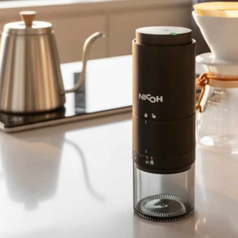 現貨 | HOFFE 日本 NICOH-USB 不鏽鋼錐刀磨豆機 | 送濾紙 充電式