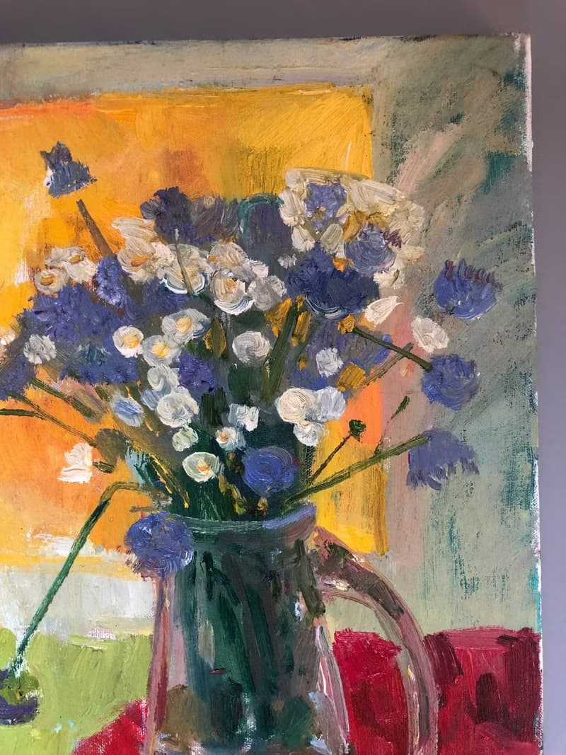 Bouquet of summer flowers Original Oil Painting Still Life Wall Art Home Decor