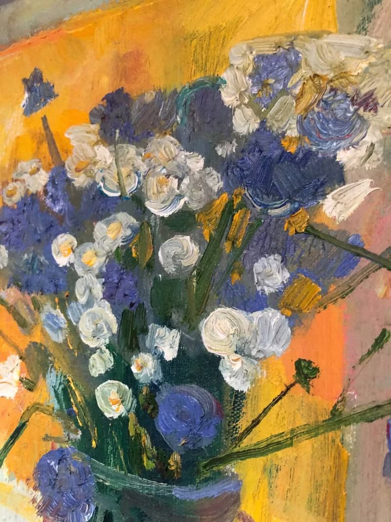 Bouquet of summer flowers Original Oil Painting Still Life Wall Art Home Decor