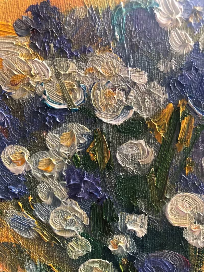 Bouquet of summer flowers Original Oil Painting Still Life Wall Art Home Decor