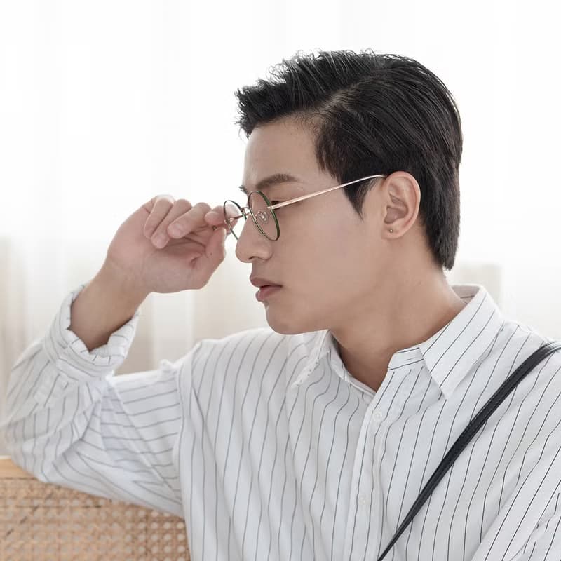 FROMEYES 高折射濾藍光×鈦合金經典圓框眼鏡