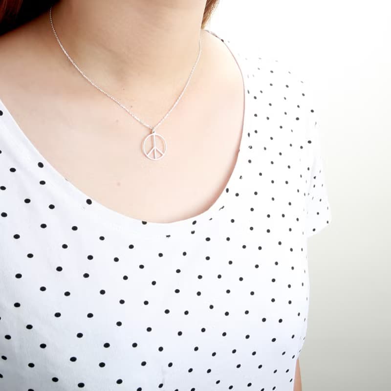 【Angel & Me】和平 與 愛 s925 純銀 項鍊 畢業 生日 情人節禮物