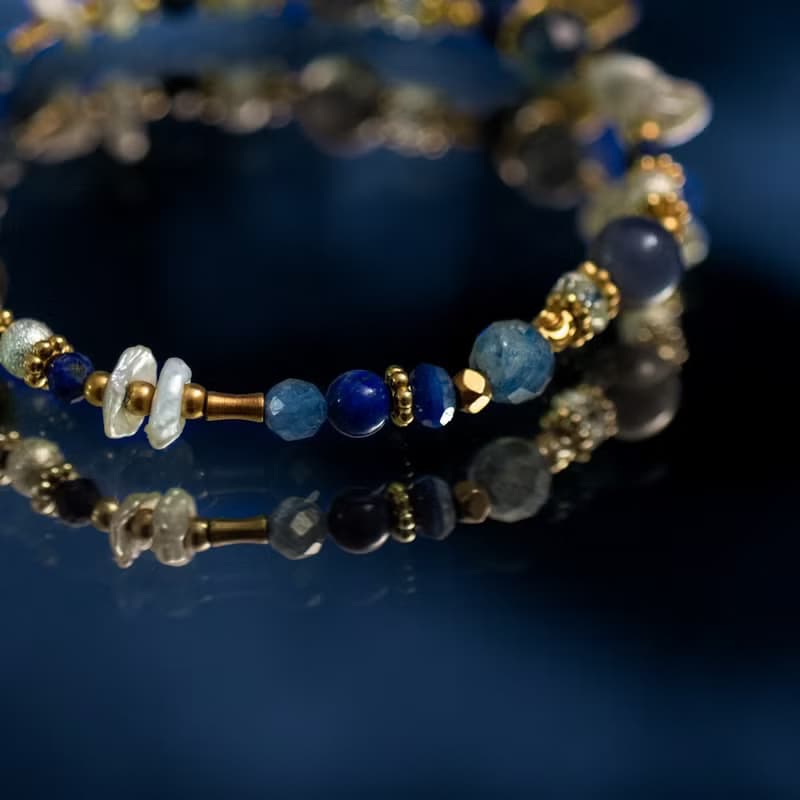 蓼藍的謎底 // C1462藍晶堇青石手鍊