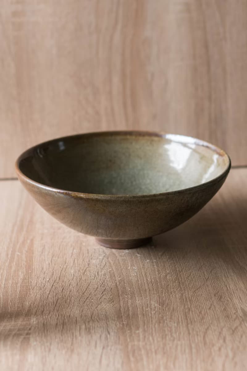 柴燒青瓷窯變大碗公