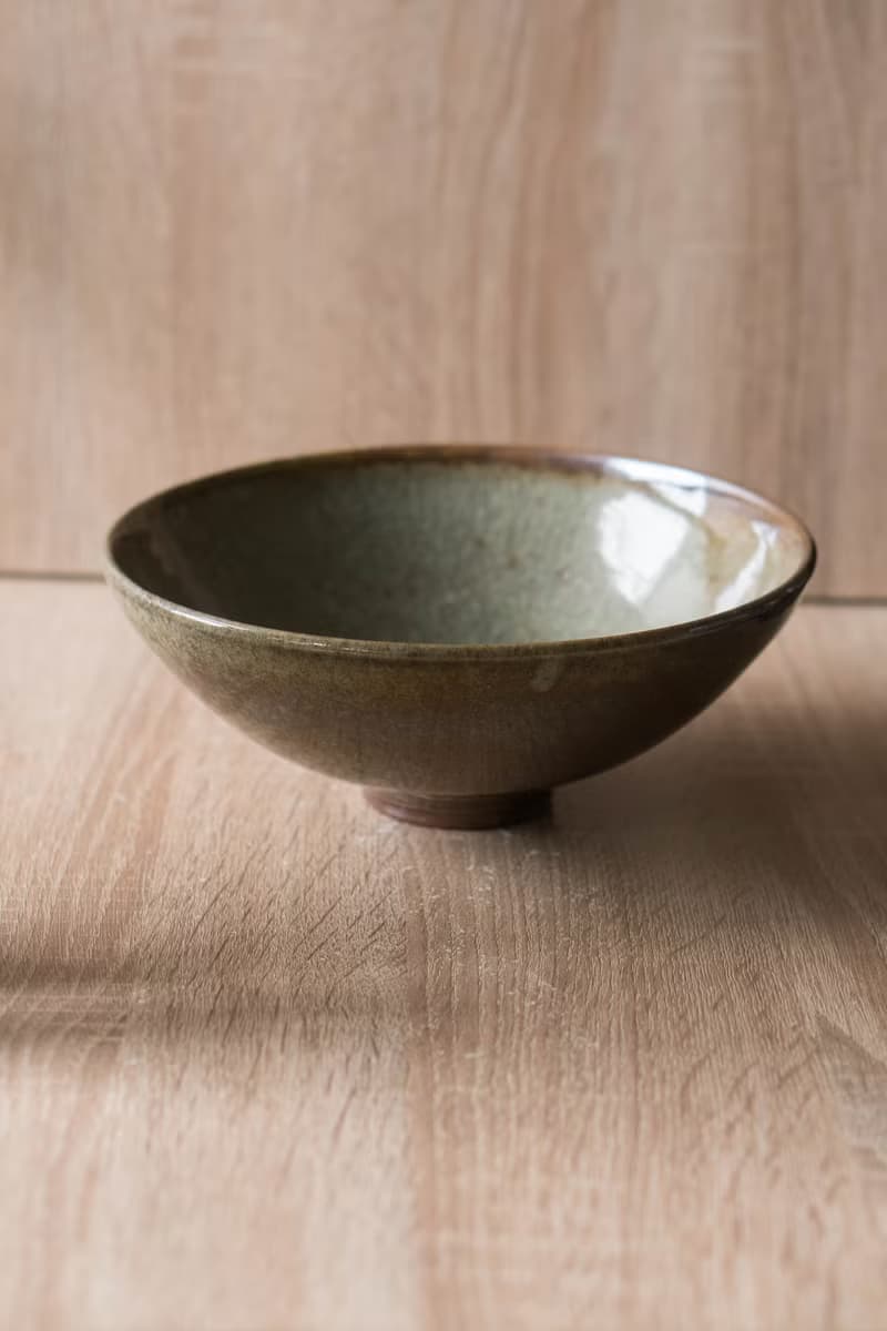 柴燒青瓷窯變大碗公