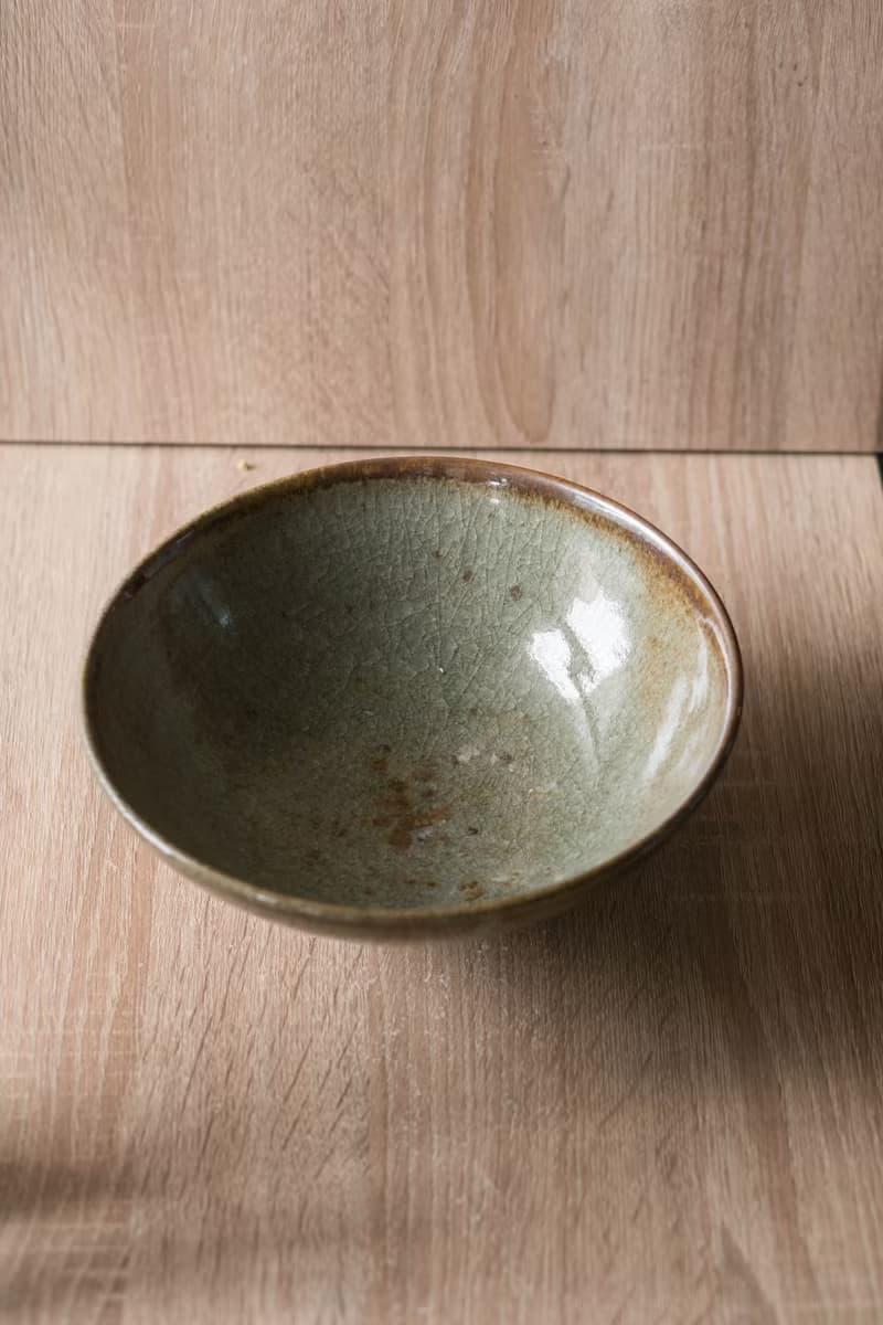 柴燒青瓷窯變大碗公