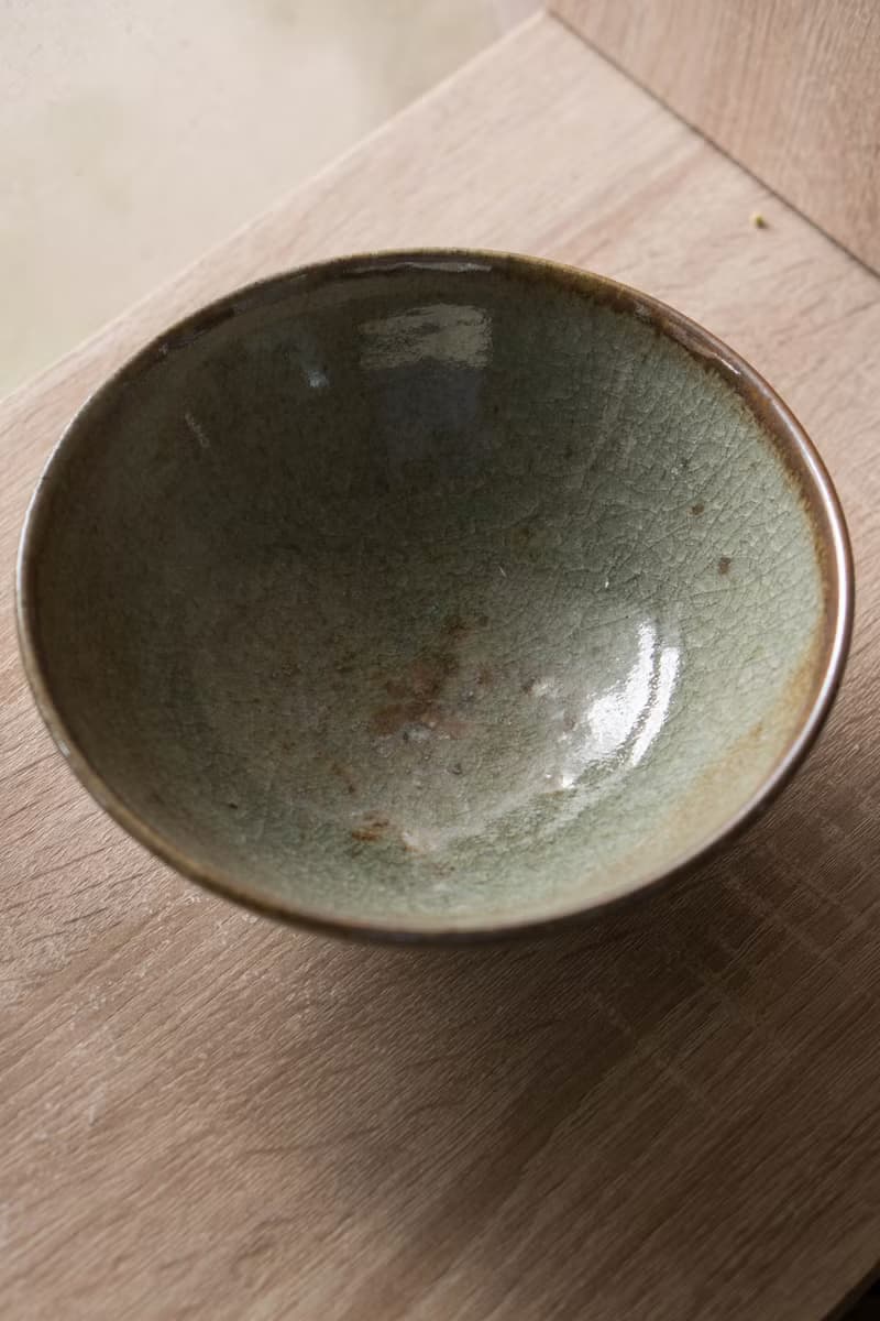 柴燒青瓷窯變大碗公