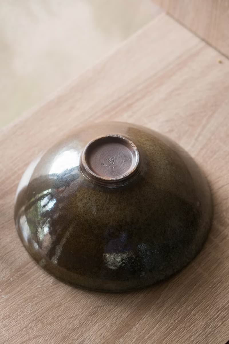 柴燒青瓷窯變大碗公