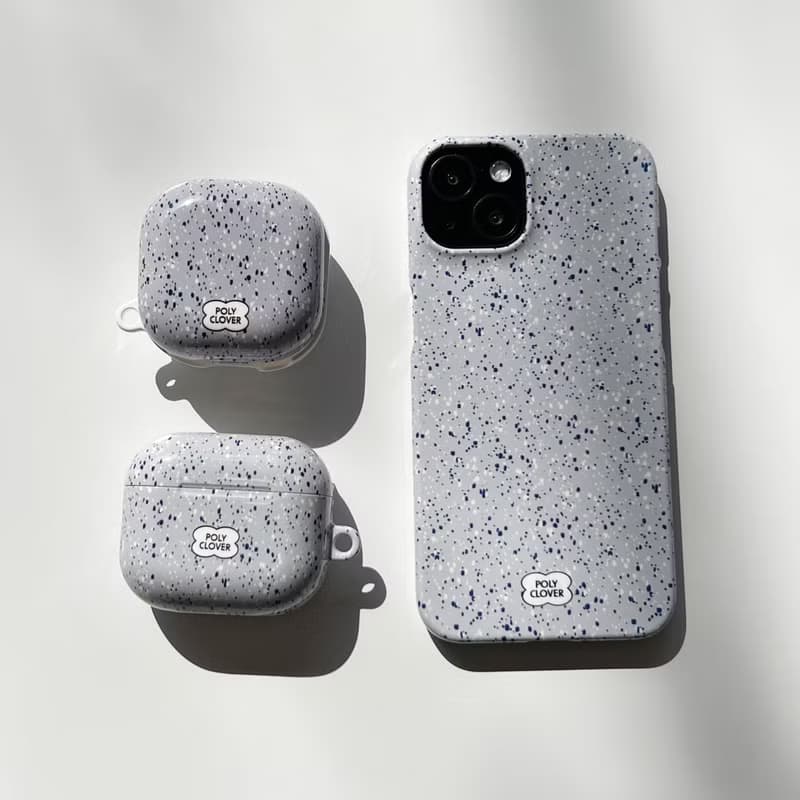 spotted hard AirPods Case (gray)
