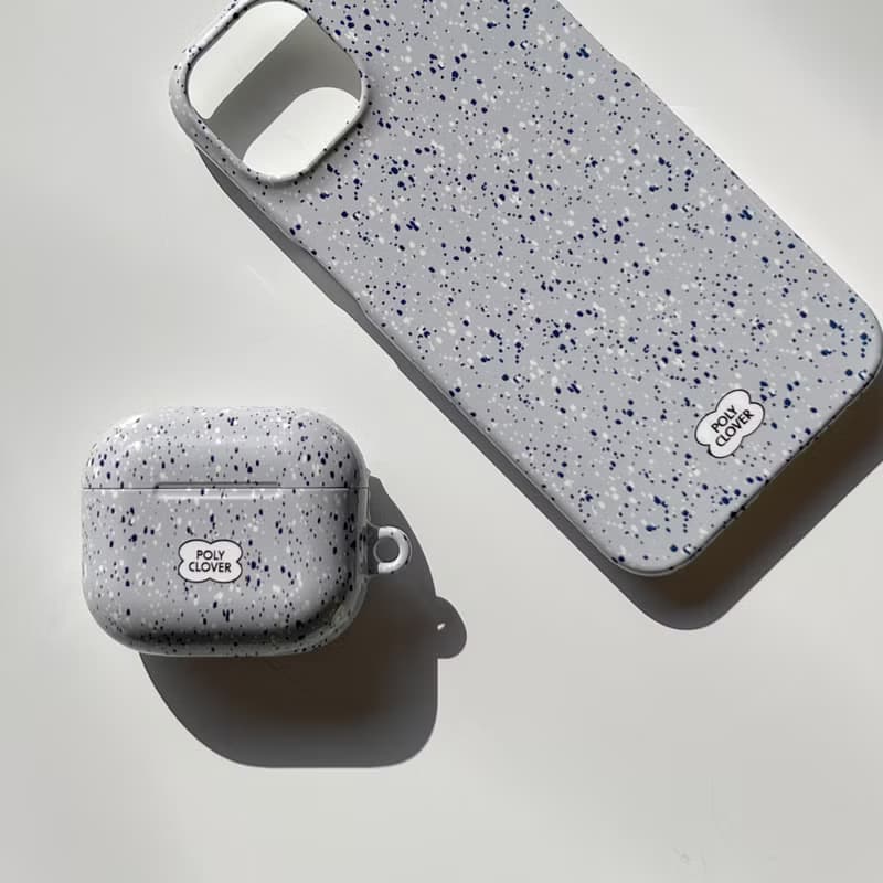 spotted hard AirPods Case (gray)