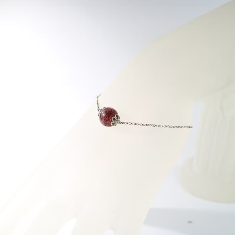 草莓水晶純銀手鍊 Strawberry Quartz Bracelet