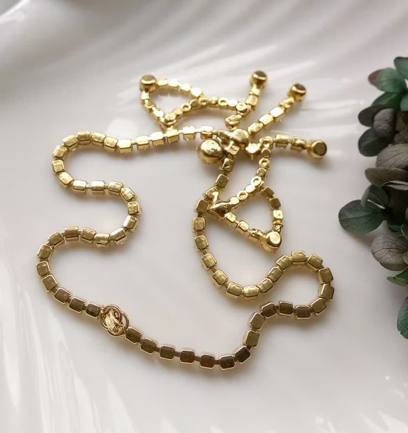 【西洋古董飾品】蝶翼造型 萊茵鑽 優雅 項鍊 頸鍊