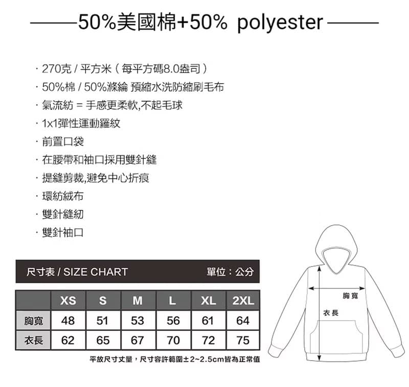 你給我惦惦 刷毛帽T 中性版 橘色  偽日文りがわ惦惦貓咪中指