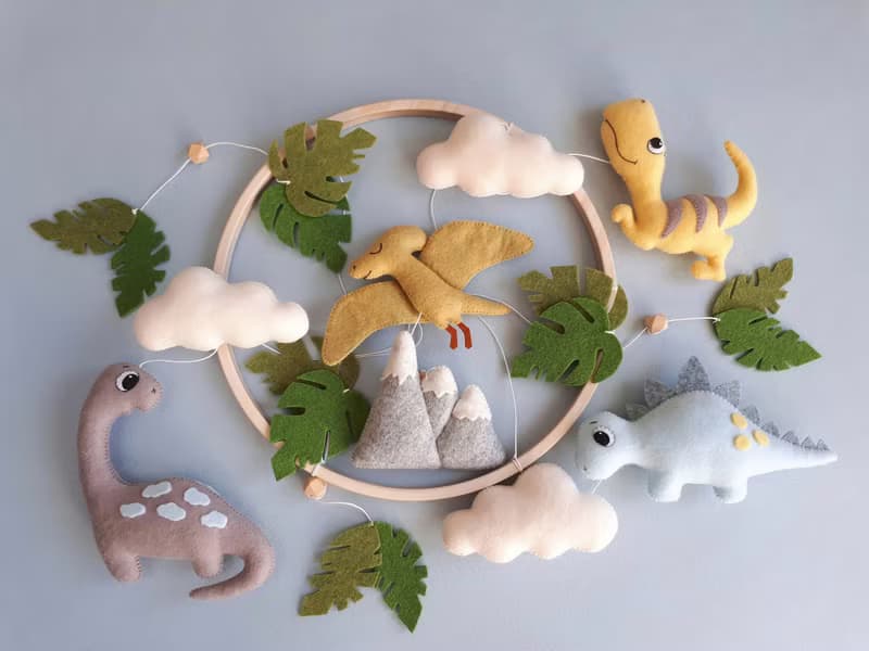 Baby mobile dinosaur, mobile nursery, crib mobile, baby shower gift