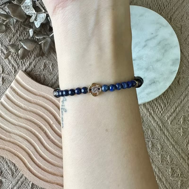 強直覺閃靈石貔貅彈性手鍊