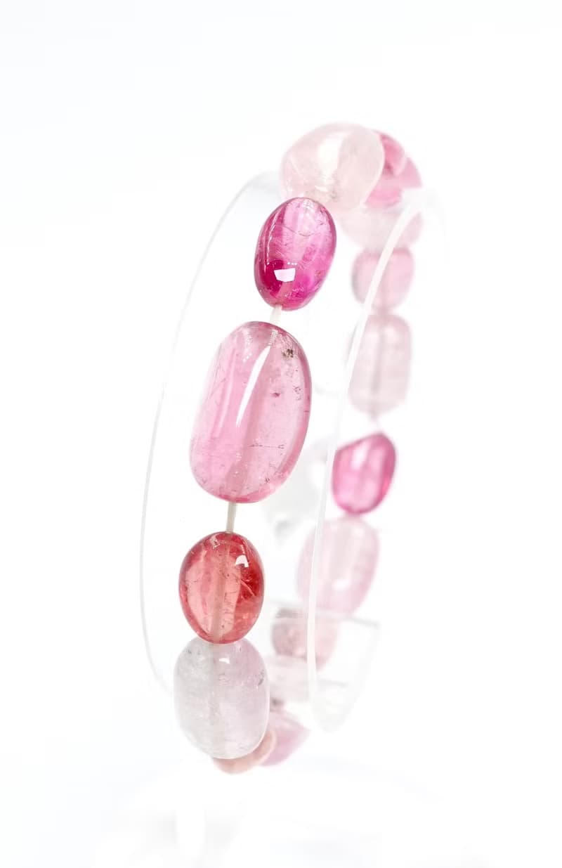 寶麗金珠寶-天然粉紅糖果碧璽手鍊