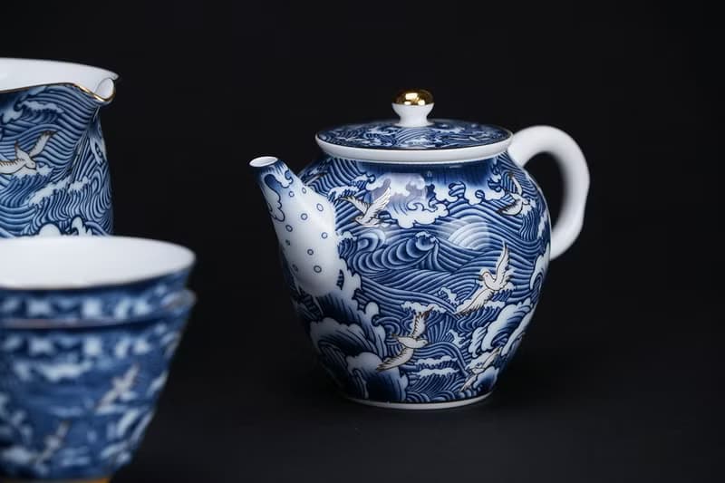 海浪奔翔青花瓷 茶具組│1壺1海6杯│好茶器值得擁有
