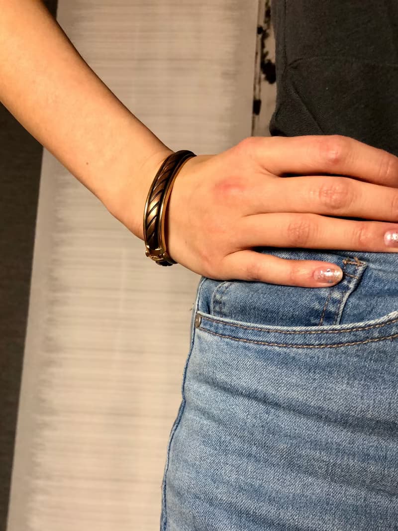 Vintage Rare Bronze Twilled Brass Bangle Bracelet