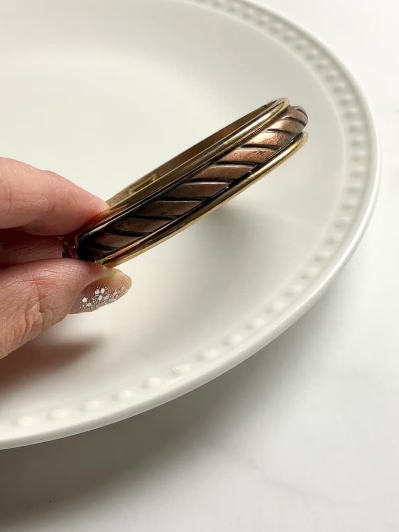 Vintage Rare Bronze Twilled Brass Bangle Bracelet