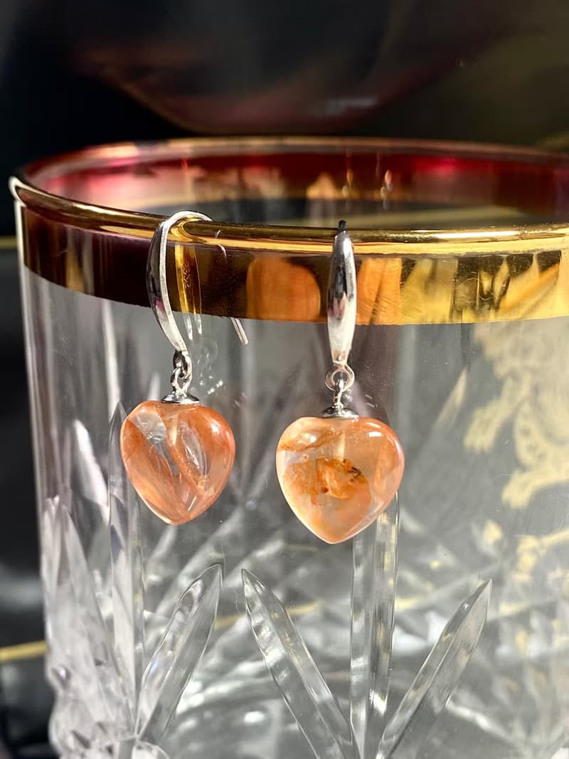 特價天然膠花耳鉤耳環