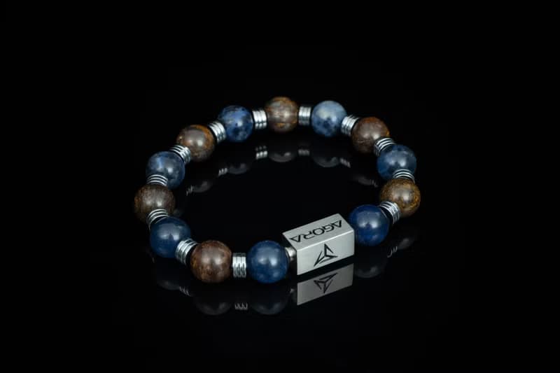 【煇刃】 |  古銅煇石 | 藍紋石 | 水晶手鍊