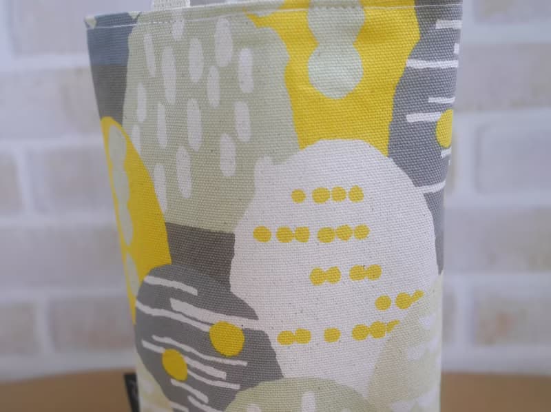 環保飲料提袋/早餐袋/小物袋/散步包=日本厚棉布=山丘=黃(共2色)