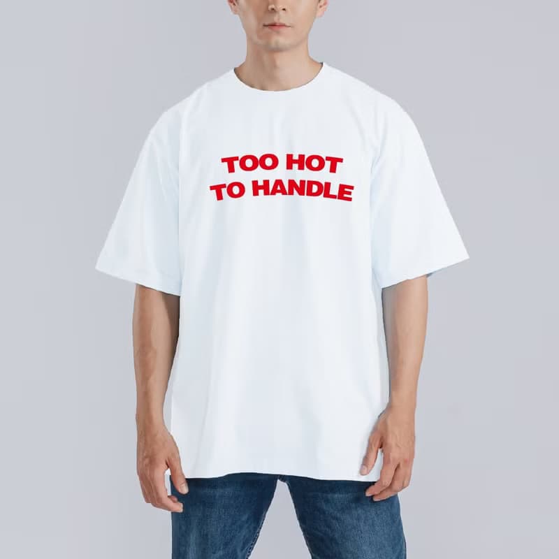 TOO HOT TO HANDLE 慾罷不能 衣服 落肩 厚磅 寬版 T恤 黑T Orm