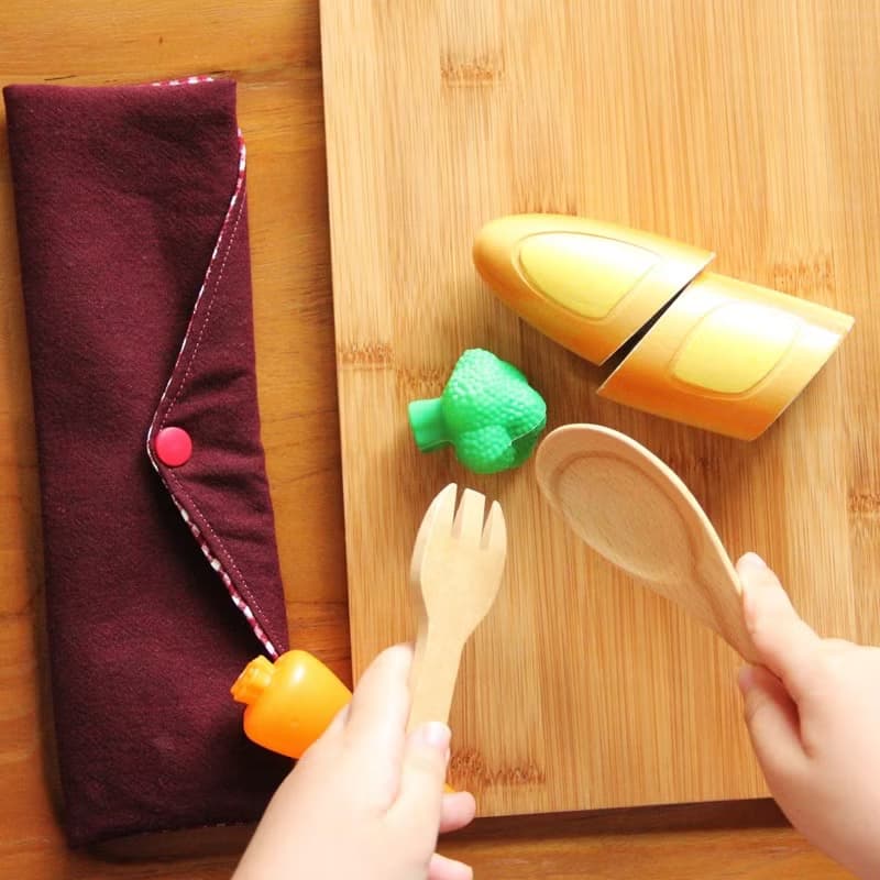 文青風環保筷袋 ~紅 收納包.環保筷袋.手作餐具袋