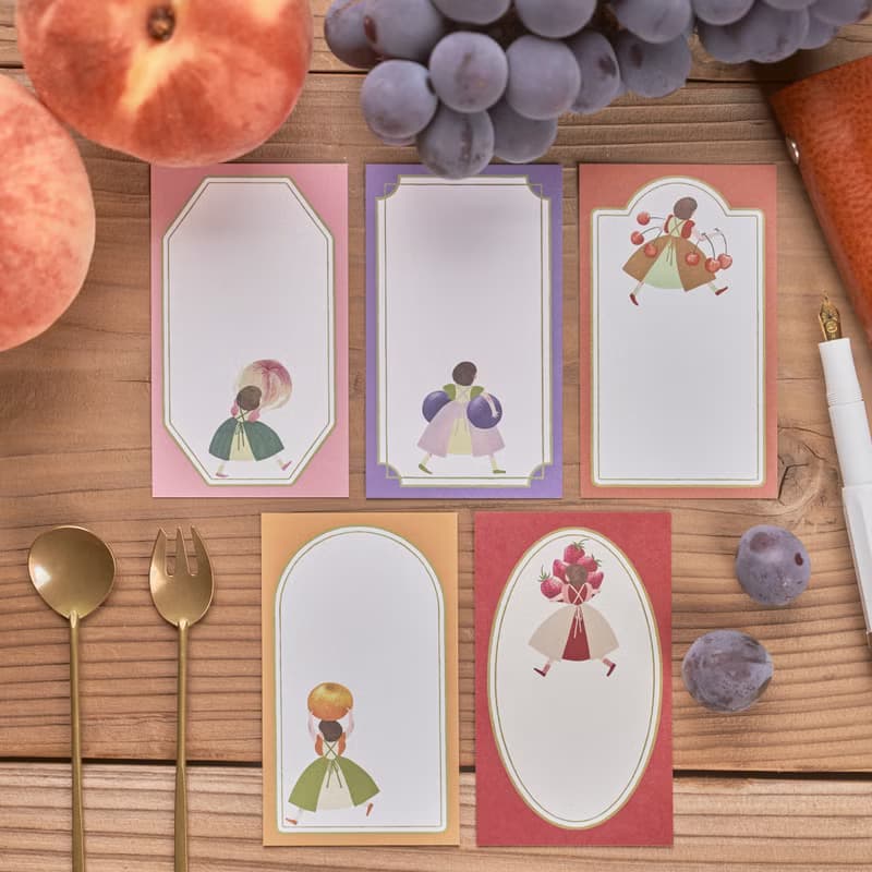 日本插畫家手繪水果小偷便條紙　手帳適用迷你留言卡