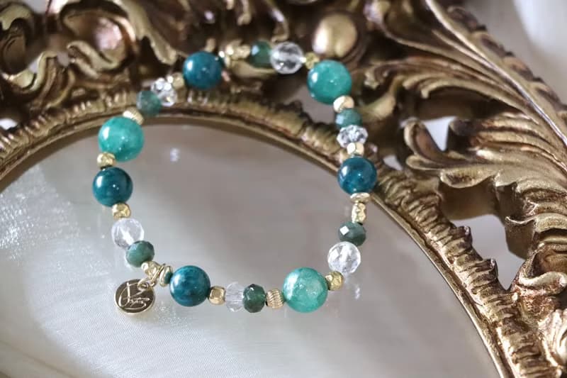 貴族祖母晶手鍊原礦設計 / 假日午茶 - 祖母晶 - 綠磷灰