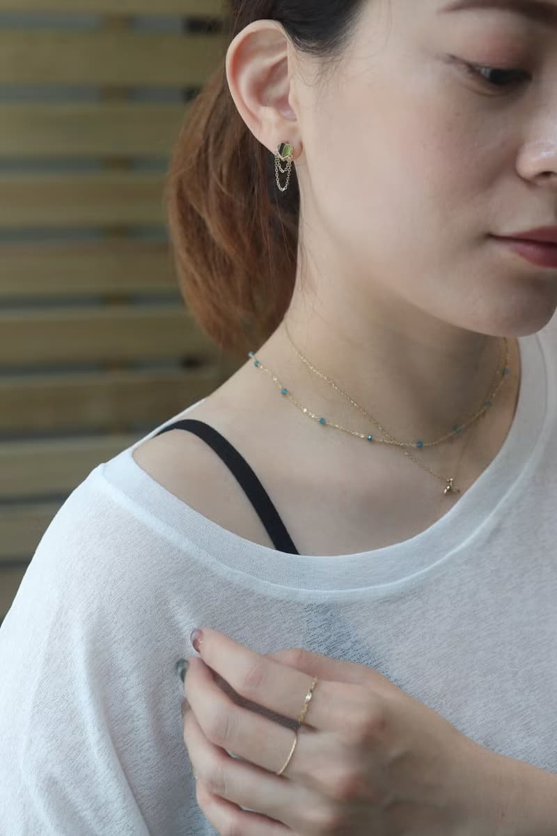 14K Love Heart Chain Lock Earring 愛心鍊耳扣耳環
