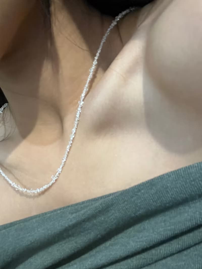 美國 赫基蒙 閃靈 項鍊 高冰透體 白閃靈 水晶 項鍊 淨化系水晶