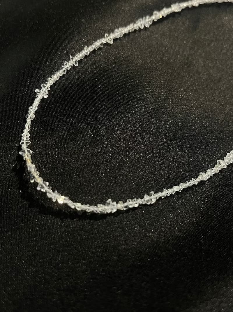 美國 赫基蒙 閃靈 項鍊 高冰透體 白閃靈 水晶 項鍊 淨化系水晶