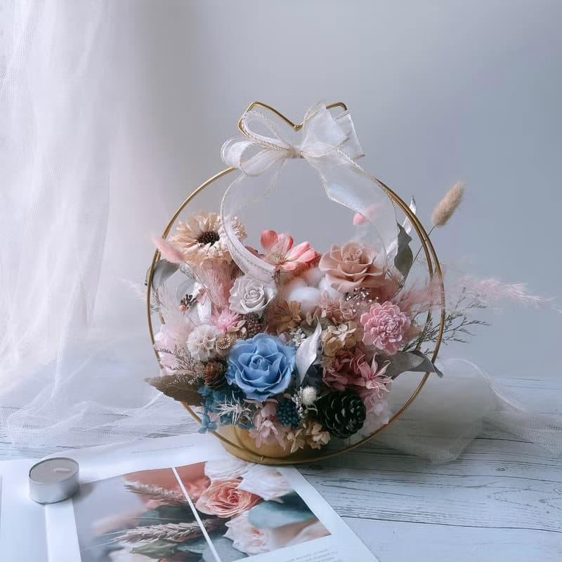 永生花 盆花 提籃 開幕賀禮 晉升賀禮